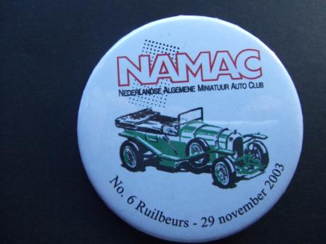 NAMAC ruilbeurs voor miniatuurauto's in Houten, No.6, 29-11-2003, Bentley (Britse fabrikant van luxueuze automobielen en sportwagens) groen oldtimer